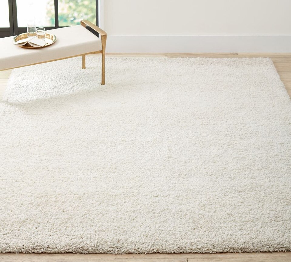 Microplush Shag Easy Care Rug Ivory Pottery Barn Australia